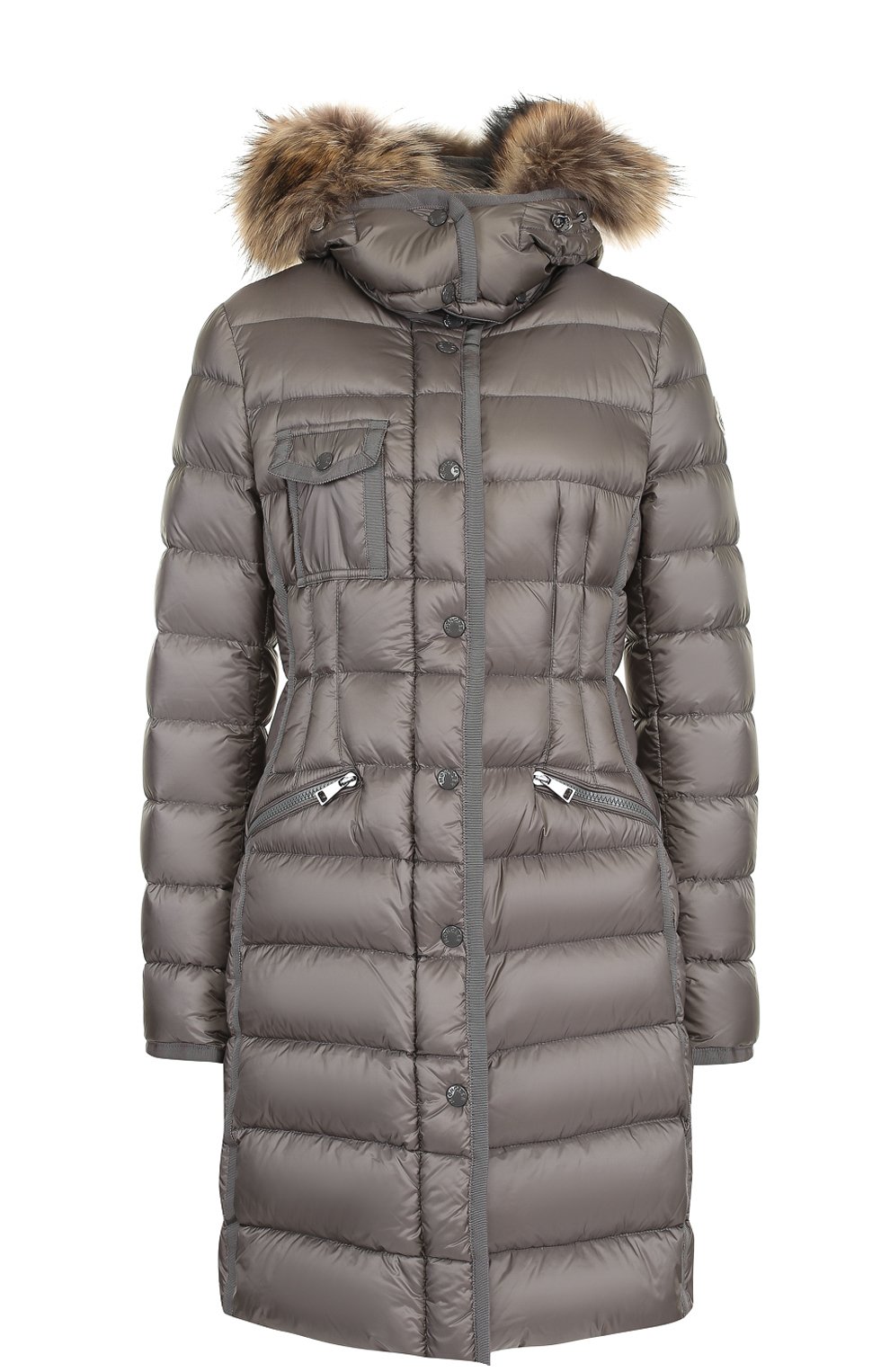 Приталенный стеганый пуховик с меховой отделкой капюшона MONCLER, арт. C2-093-49900-15-53048, фото 1