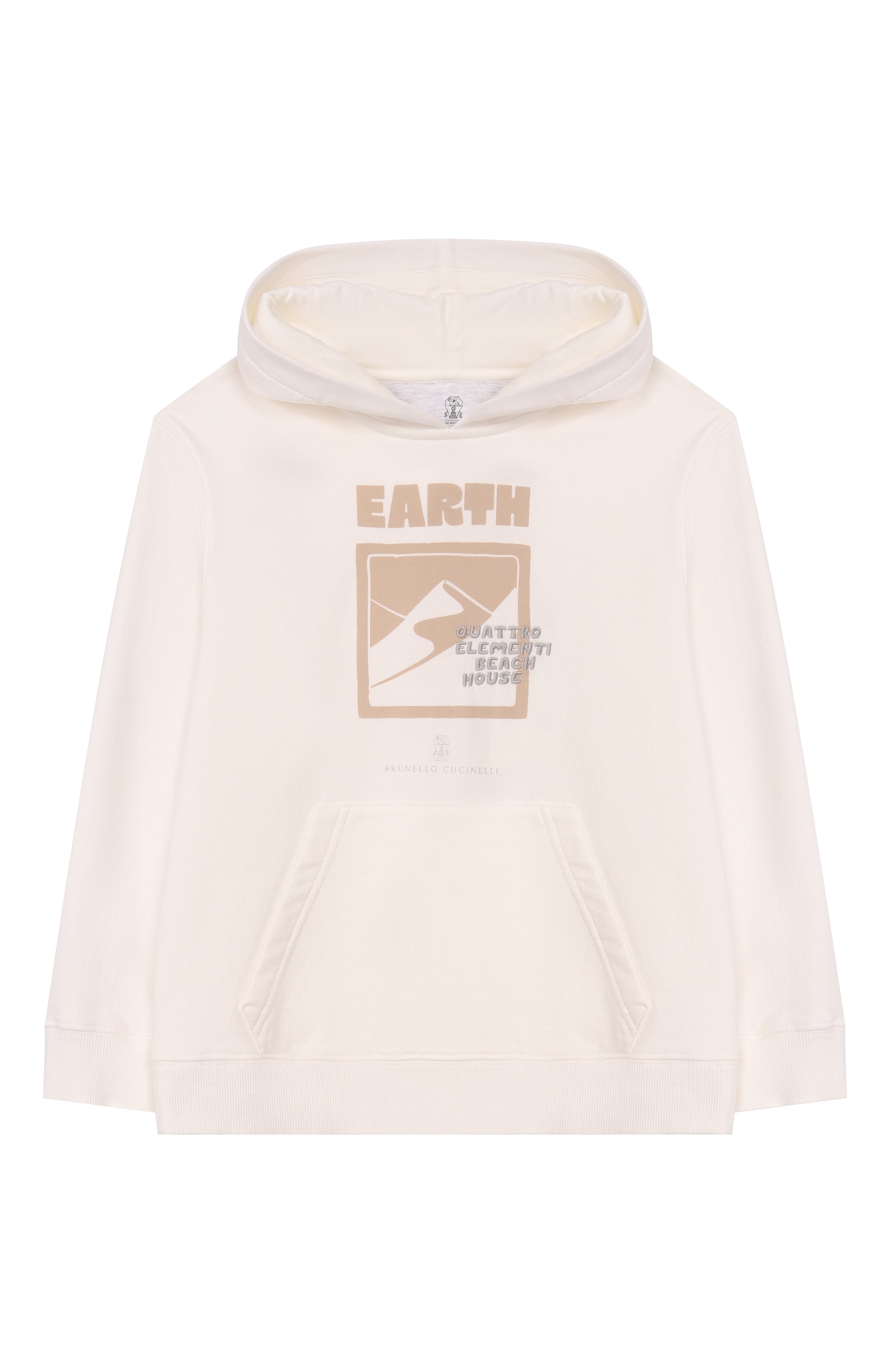 Хлопковое худи BRUNELLO CUCINELLI кремового цвета по цене 62750 руб., арт. BW863E505B, фото 1 Хлопковое худи BRUNELLO CUCINELLI, арт. BW863E505B, фото 1