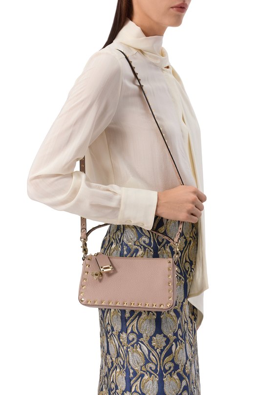 Сумка Rockstud small Valentino 7W2B0J47/VSF Бежевый  7W2B0J47/VSF Фото 2