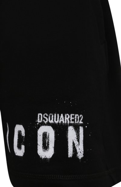 Хлопковые шорты DSQUARED2 черного цвета по цене 29950 руб., арт. S80MU0016/S25516, фото 5 Хлопковые шорты DSQUARED2, арт. S80MU0016/S25516, фото 5