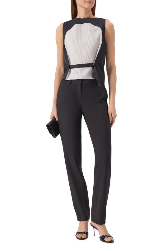 Жилет из шерсти и вискозы Les Archives LA_034СО Чёрно-белый  LA_034СО Фото 2