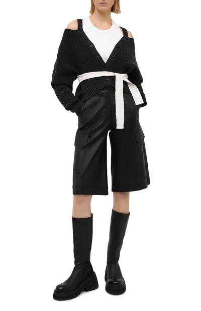 Шерстяной кардиган PROENZA SCHOULER WHITE LABEL черного цвета по цене 41050 руб., арт. WL2117569-KW120, фото 2 Шерстяной кардиган PROENZA SCHOULER WHITE LABEL, арт. WL2117569-KW120, фото 2