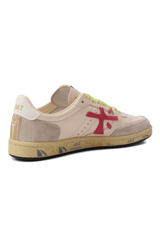 Кожаные кеды Bskt Clay Premiata BSKTCLAD/VAR 8283 Кремовый  BSKTCLAD/VAR 8283 Фото 5