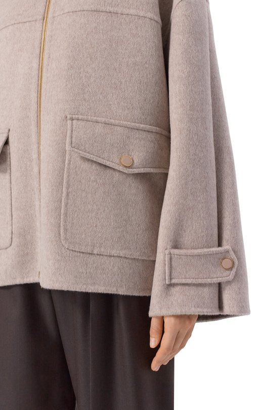 Полупальто из шерсти и кашемира Agnona TH1015E/D1022E Серый  TH1015E/D1022E Фото 5