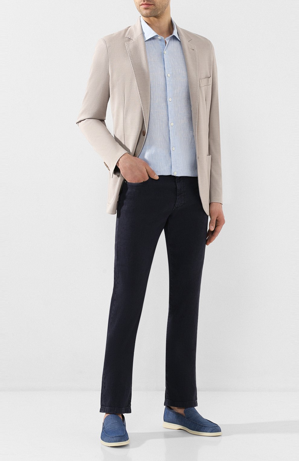 Текстильные лоферы summer walk LORO PIANA, арт. FAL1675, фото 2