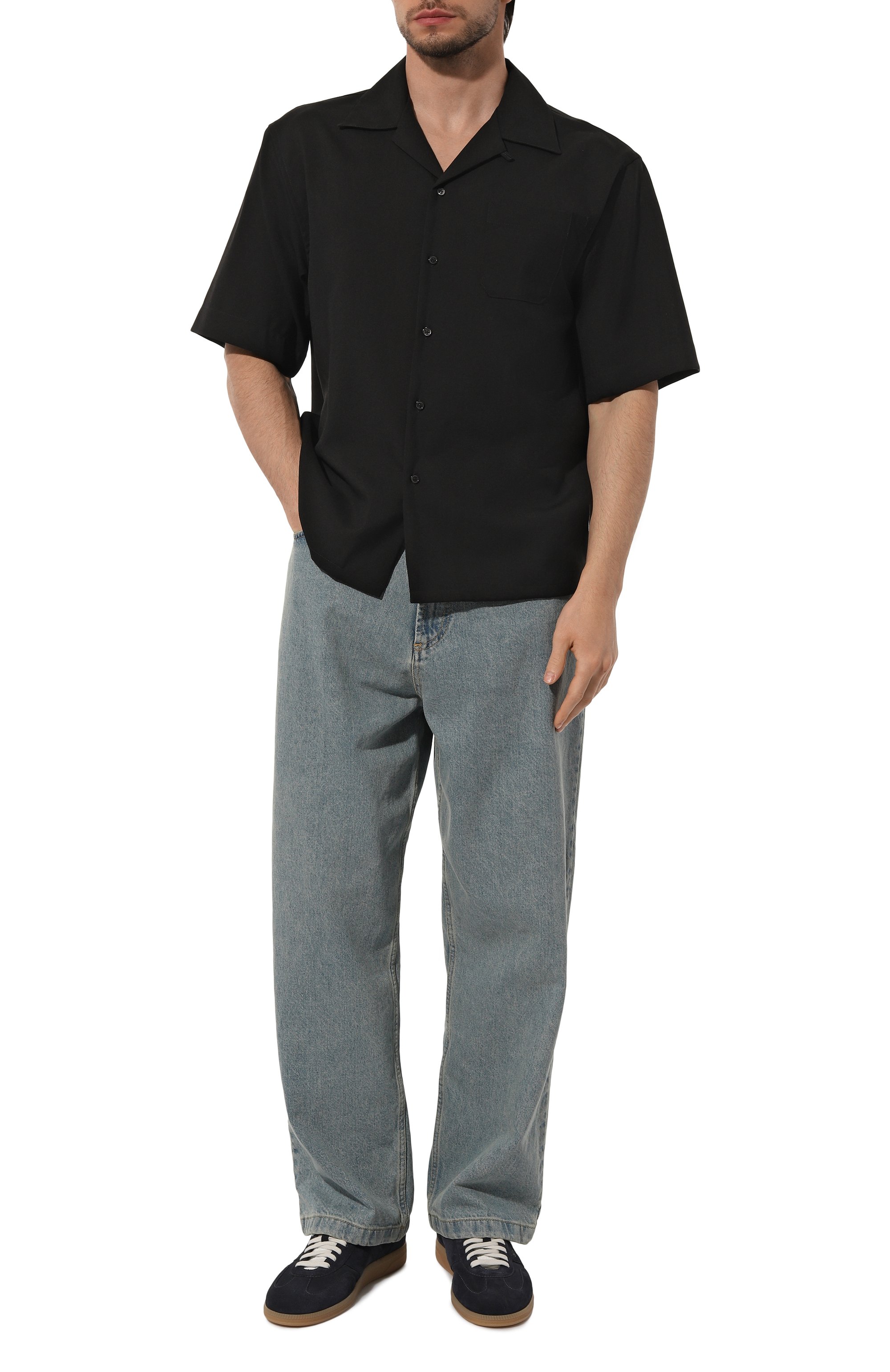 Замшевые кеды dbs-olympic SANTONI темно-синего цвета по цене 55000 руб., арт. MBPL21975FARCSB5U60, фото 2 Замшевые кеды dbs-olympic SANTONI, арт. MBPL21975FARCSB5U60, фото 2