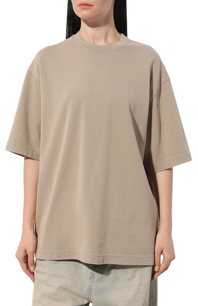 Хлопковая футболка ACNE STUDIOS бежевого цвета по цене 38550 руб., арт. FN-UX-TSHI000018, фото 3 Хлопковая футболка ACNE STUDIOS, арт. FN-UX-TSHI000018, фото 3