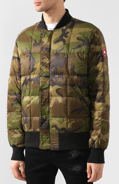 Мужской двусторонний бомбер fraser на молнии CANADA GOOSE хаки цвета, арт. 5075MB | Фото 6 (Кросс-КТ: Куртка, бомбер; Рукава: Длинные; Принт: Без принта; Материал внешний: Синтетический материал; Материал сплава: Проставлено, Проверено; Материал подклада: Синтетический материал; Мужское Кросс-КТ: Верхняя одежда; Статус проверки: Проверено, Проверена категория; Драгоценные камни: Проставлено; Длина (верхняя одежда): Короткие; Стили: Кэжуэл)