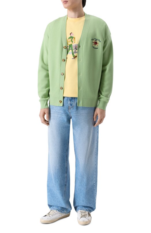 Хлопковая футболка Drole De Monsieur J-TS290-C0002-LYL Жёлтый  J-TS290-C0002-LYL Фото 2