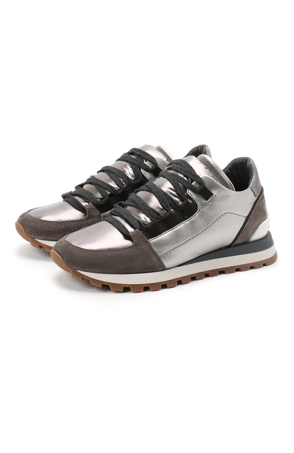 Комбинированные кроссовки BRUNELLO CUCINELLI, арт. MZSFG1889P, фото 1