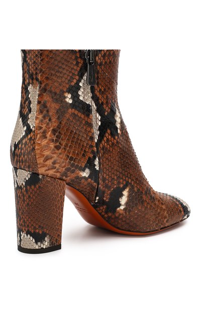 Ботильоны из кожи питона SANTONI, арт. WTT058098HI2CPAGC31/PRET, фото 4