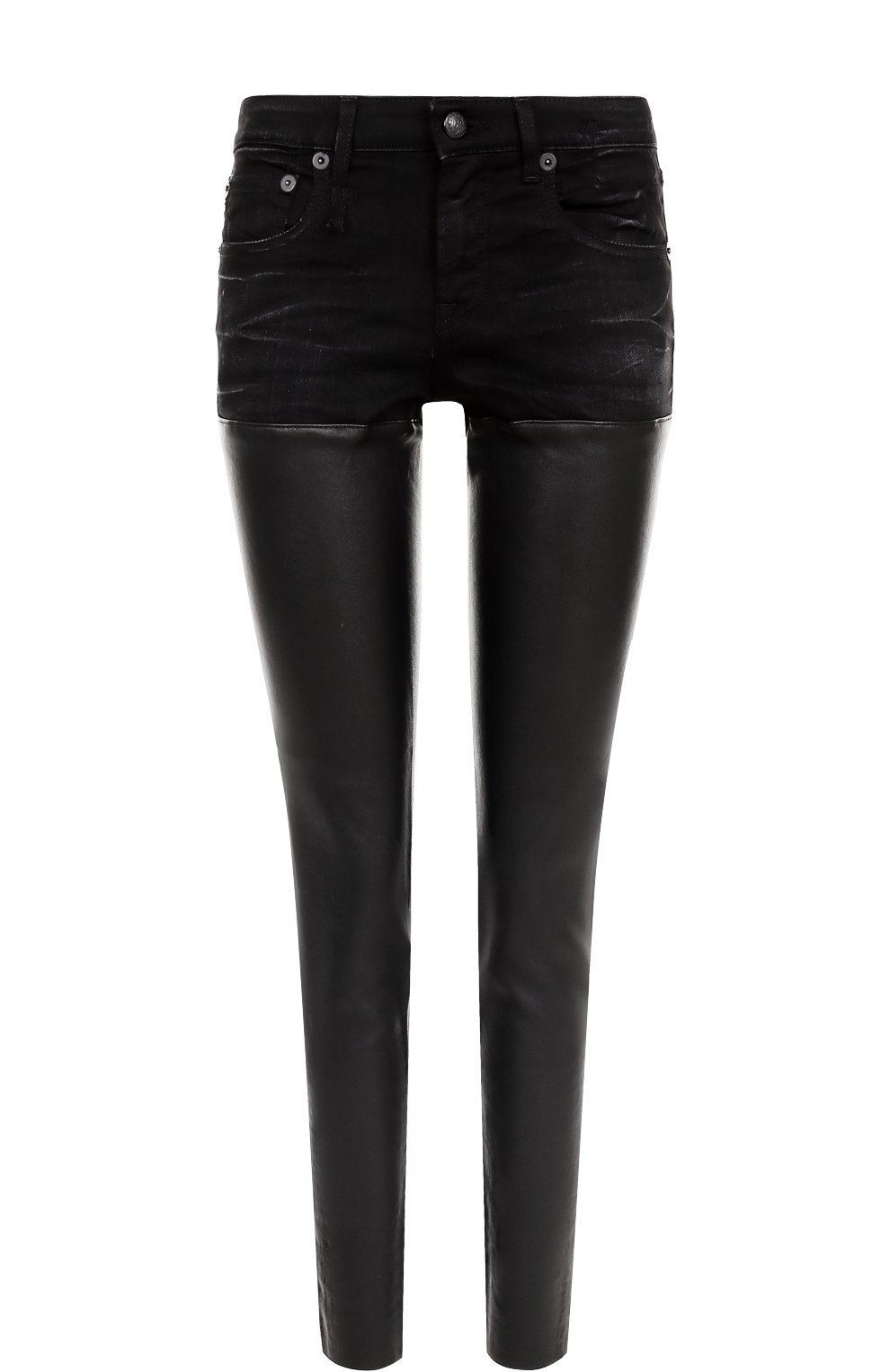 Джинсы-скинни с кожаной вставкой R13, арт. R13WM0041-73, фото 1