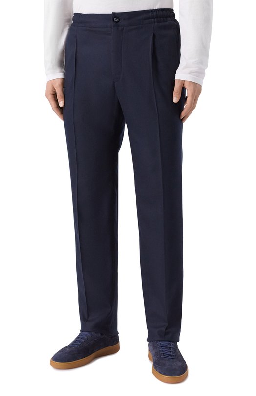 Шерстяные брюки Kiton UPN01K0124G05 Синий  UPN01K0124G05 Фото 3