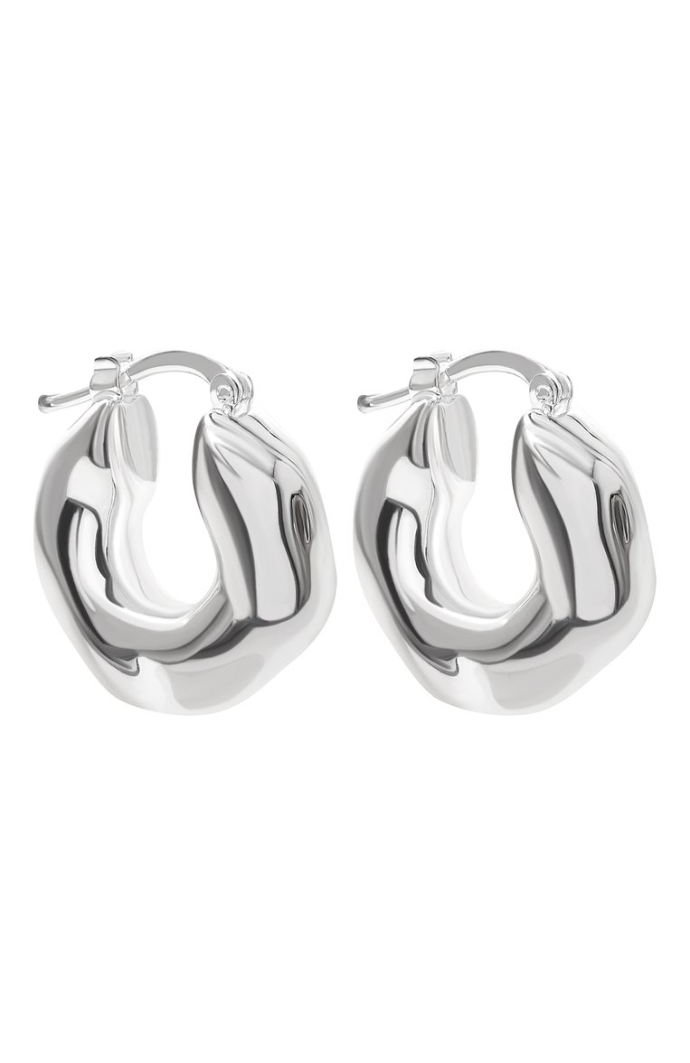 Женские серьги JIL SANDER серебряного цвета, арт. J11VG0056 J12003/SILVER | Фото 3 (Региональные ограничения белый список (Axapta Mercury): Не проставлено; Нос: Не проставлено; Материал: Металл)