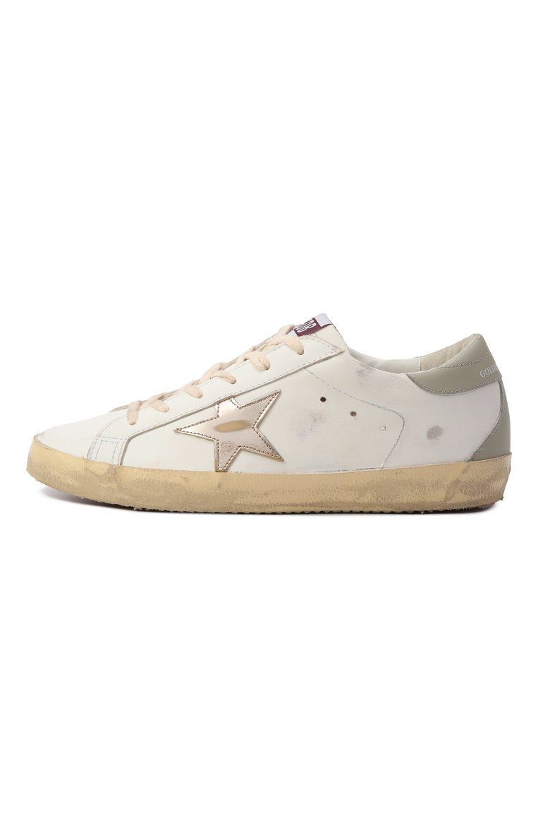 Женские кожаные кеды super star GOLDEN GOOSE DELUXE BRAND белого цвета, арт. GWF00102.F006844 | Фото 4 (Материал внутренний: Текстиль; Подошва: Платформа; Материал внешний: Натуральная кожа; Материал утеплителя: Без утеплителя; Кросс-КТ: Низкие; Стили: Кэжуэл; Автоматизация ТО: Проставлено; Автоматизация состава: Проставлено)