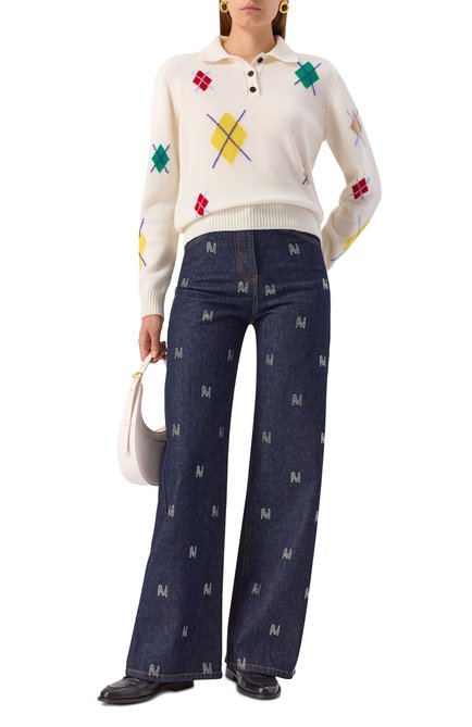 Женские джинсы с отделкой стразами MSGM, арт. 3941MDP240X/257756