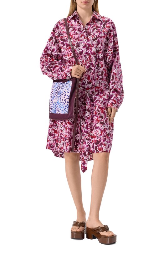 Хлопковое платье Dries Van Noten 251-011002-1014 Розовый  251-011002-1014 Фото 2