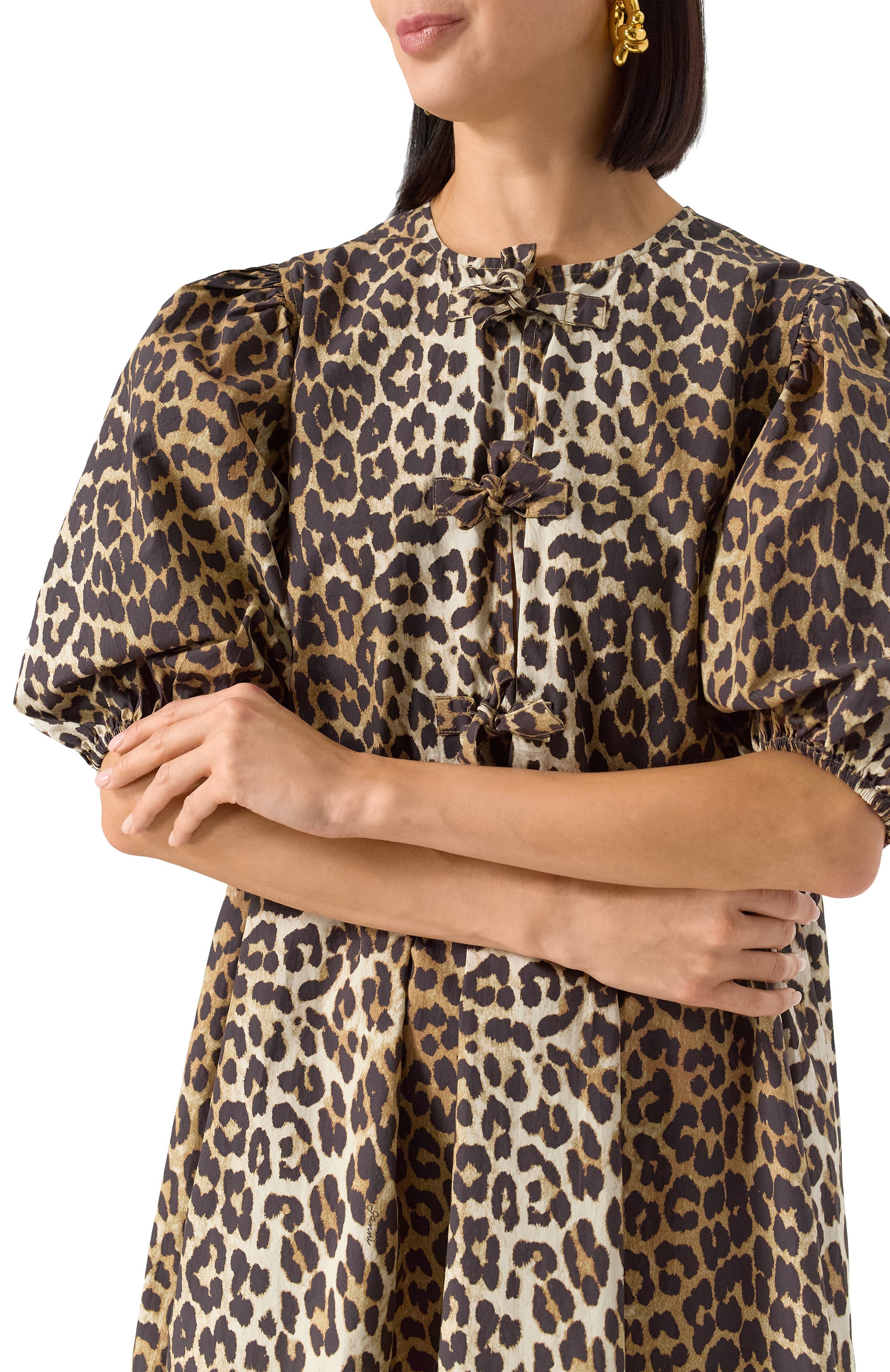 Хлопковое платье GANNI, арт. F9758, фото 5