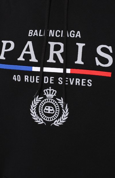 Хлопковое худи BALENCIAGA черного цвета по цене 51500 руб., арт. 570811/TGV68, фото 5 Хлопковое худи BALENCIAGA, арт. 570811/TGV68, фото 5