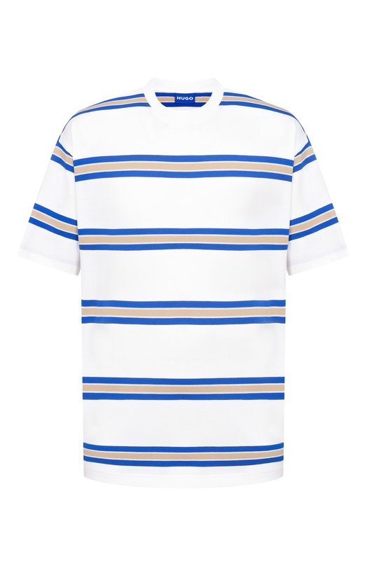 Хлопковая футболка HUGO Blue 50553511 Белый 50553511