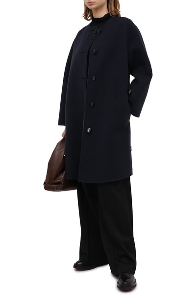 Шерстяное пальто GIORGIO ARMANI синего цвета по цене 298000 руб., арт. 0WH0L04T/T01VF, фото 2 Шерстяное пальто GIORGIO ARMANI, арт. 0WH0L04T/T01VF, фото 2