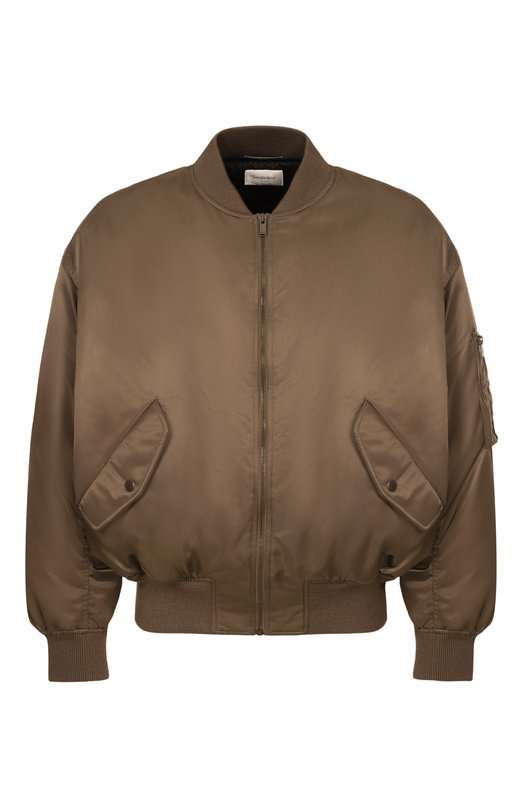 Утепленный бомбер Saint Laurent 838713/YZ9BV Коричневый 838713/YZ9BV