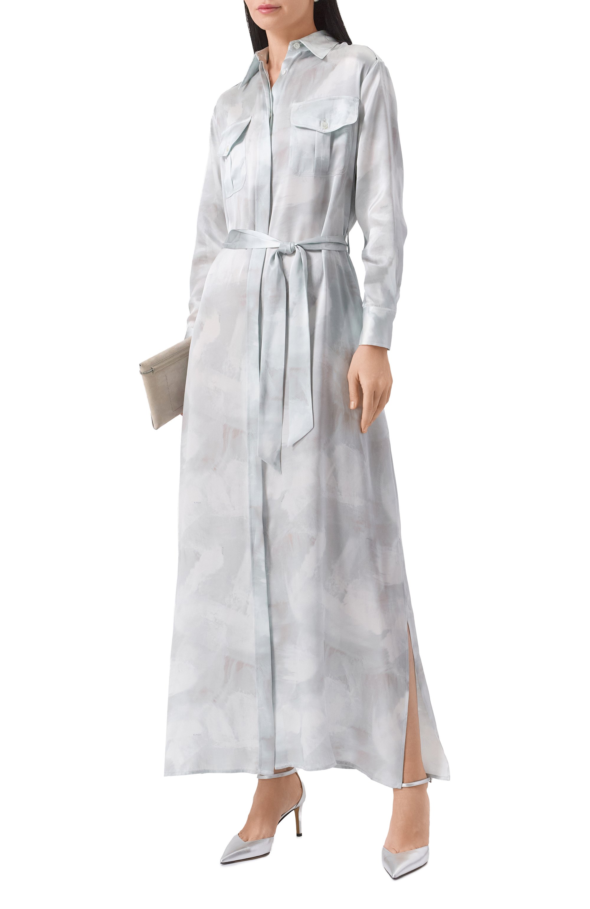 Кожаные туфли KITON серебряного цвета по цене 112000 руб., арт. D58837K0900F01, фото 2 Кожаные туфли KITON, арт. D58837K0900F01, фото 2