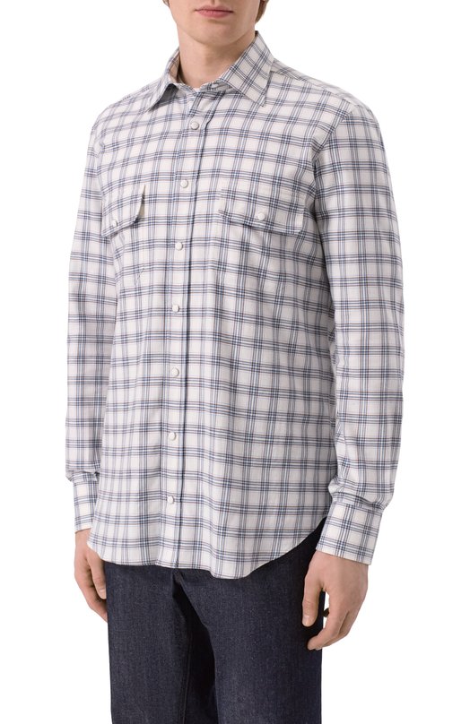 Рубашка из хлопка и кашемира MVST M0RBIDA_SP0RT/ALBERT0/SP0RT/542-C0TT0N/CASHMERE Разноцветный  M0RBIDA_SP0RT/ALBERT0/SP0RT/542-C0TT0N/CASHMERE Фото 3