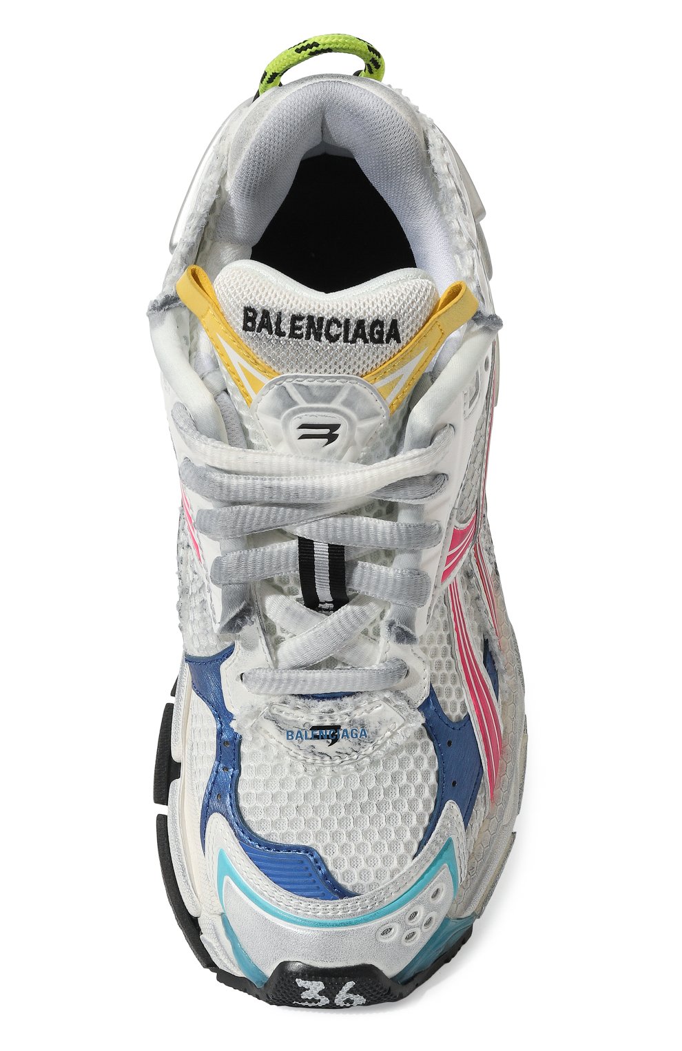 Комбинированные кроссовки runner BALENCIAGA, арт. 772767/W3RBW, фото 6