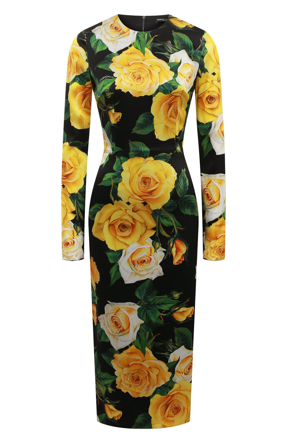 Шелковое платье DOLCE & GABBANA разноцветного цвета по цене 212000 руб., арт. F6ADBT/FSA3B, фото 1 Шелковое платье DOLCE & GABBANA, арт. F6ADBT/FSA3B, фото 1