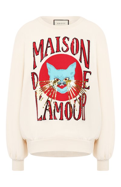 Женский хлопковый свитшот GUCCI, арт. 562199/XJBT9