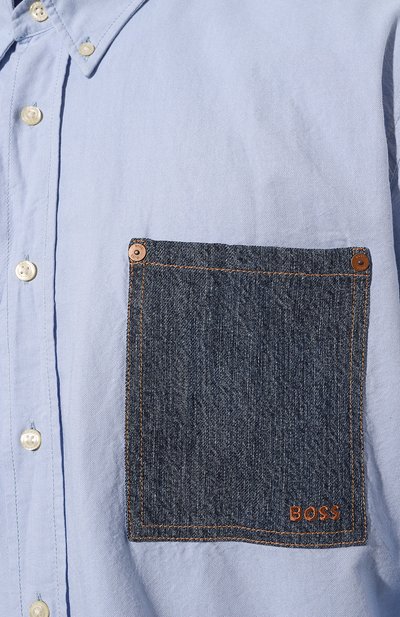 Хлопковая рубашка BOSS ORANGE, арт. 50489476, фото 5
