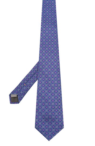 Шелковый галстук CANALI темно-синего цвета по цене 12700 руб., арт. 18/HJ02630, фото 2 Шелковый галстук CANALI, арт. 18/HJ02630, фото 2