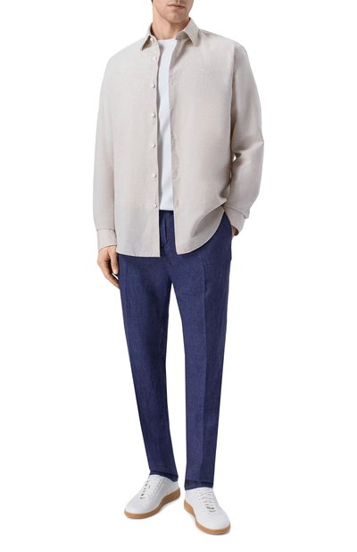 Рубашка изо льна и хлопка BOSS, арт. 50561124, фото 2