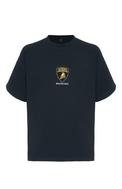 Мужская хлопковая футболка balenciaga x automobili lamborghini BALENCIAGA, арт. 826346/TSVQ9