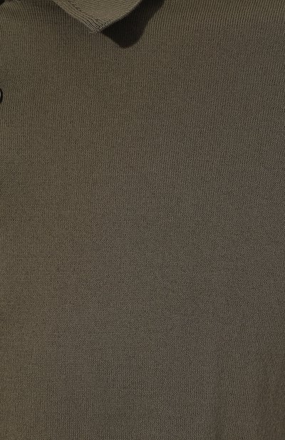 Хлопковое поло GRAN SASSO хаки цвета по цене 25900 руб., арт. 43156/20731, фото 5 Хлопковое поло GRAN SASSO, арт. 43156/20731, фото 5