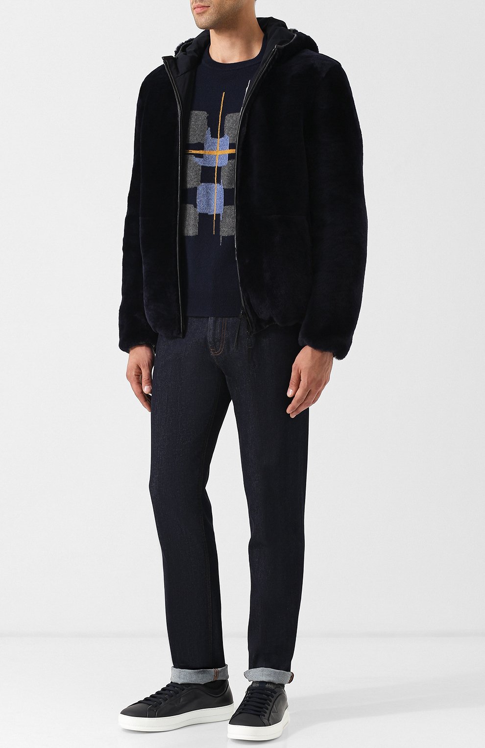 Двусторонняя меховая куртка на молнии с капюшоном EMPORIO ARMANI, арт. 11B15P/11P15, фото 2