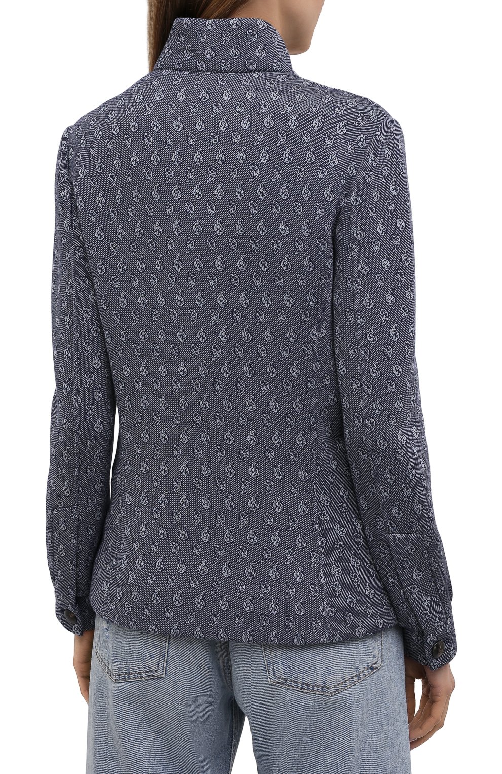 Жакет из вискозы GIORGIO ARMANI синего цвета по цене 159500 руб., арт. 6KAG51/AJVPZ, фото 4 Жакет из вискозы GIORGIO ARMANI, арт. 6KAG51/AJVPZ, фото 4