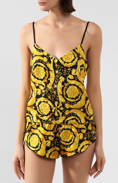 Шелковый топ VERSACE разноцветного цвета по цене 42450 руб., арт. AUD05060/A232999, фото 3 Шелковый топ VERSACE, арт. AUD05060/A232999, фото 3
