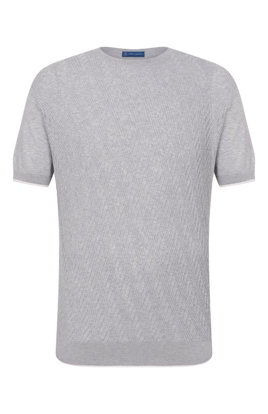 Джемпер из хлопка и шелка Andrea Campagna SU26ST200-00/FST262 Серый SU26ST200-00/FST262