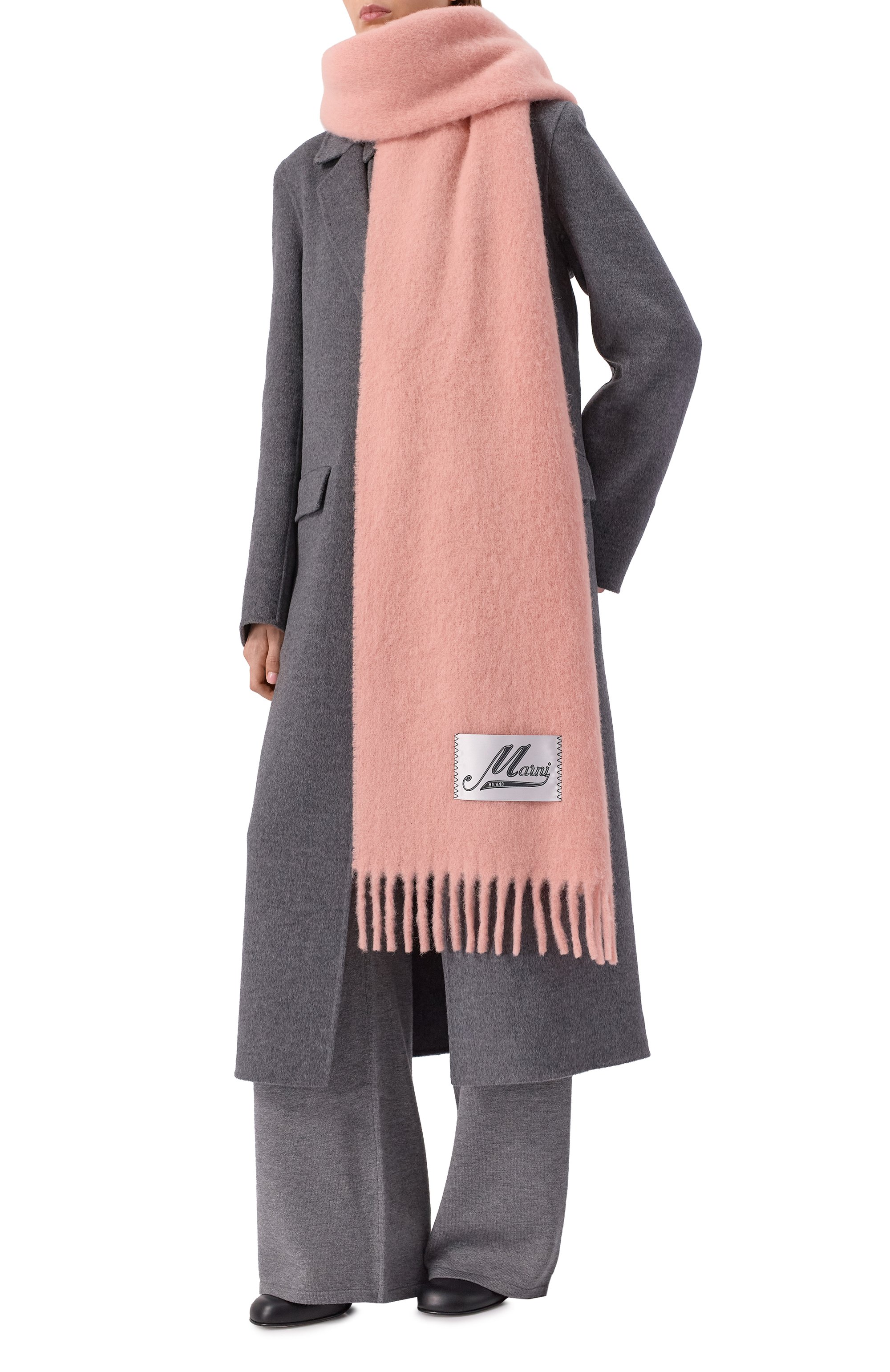 Шерстяной шарф MARNI розового цвета по цене 42450 руб., арт. SCMC0059Y0/UTW918, фото 2 Шерстяной шарф MARNI, арт. SCMC0059Y0/UTW918, фото 2