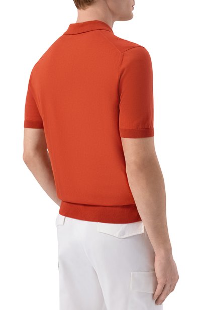 Хлопковое поло GRAN SASSO оранжевого цвета по цене 30850 руб., арт. 43156/20731, фото 4 Хлопковое поло GRAN SASSO, арт. 43156/20731, фото 4