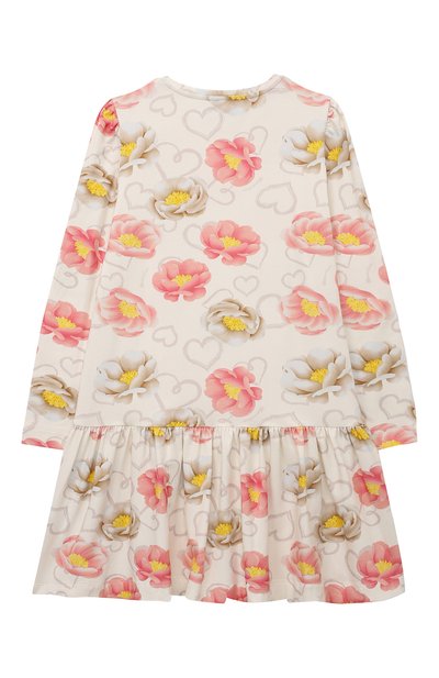 Хлопковое платье MONNALISA кремового цвета по цене 16065 руб., арт. 11B923NP, фото 2 Хлопковое платье MONNALISA, арт. 11B923NP, фото 2