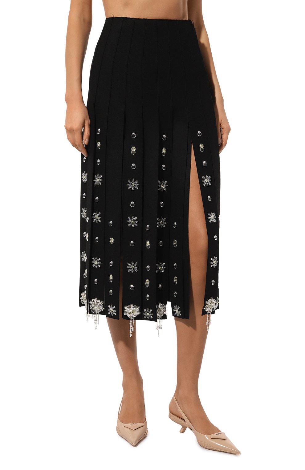 Шерстяная юбка PRADA, арт. P126SR-1X1O-F0002-202, фото 3
