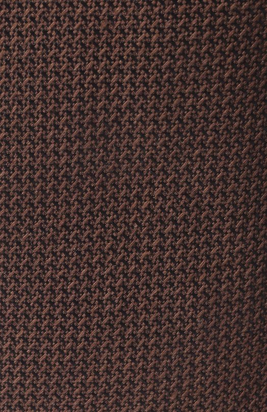 Галстук изо льна и шелка Canali 18/HJ04553 Коричневый  18/HJ04553 Фото 4