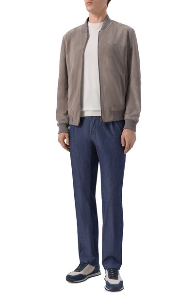 Хлопковые брюки BERWICH темно-синего цвета по цене 32050 руб., арт. SPIAGGIA 1P-GD/AL1717X, фото 2 Хлопковые брюки BERWICH, арт. SPIAGGIA 1P-GD/AL1717X, фото 2