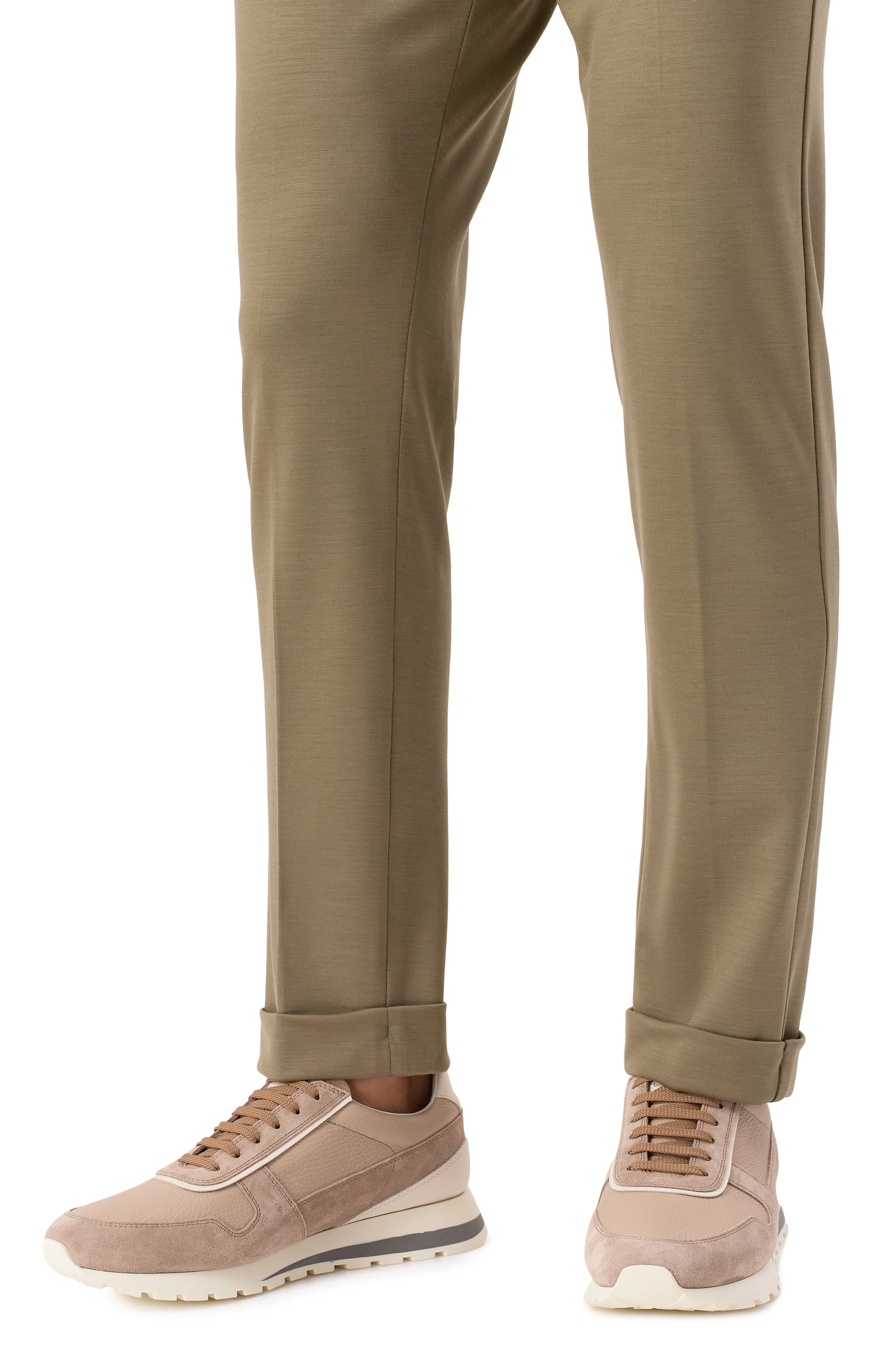 Кожаные кроссовки BRUNELLO CUCINELLI, арт. MZUESLA289, фото 3