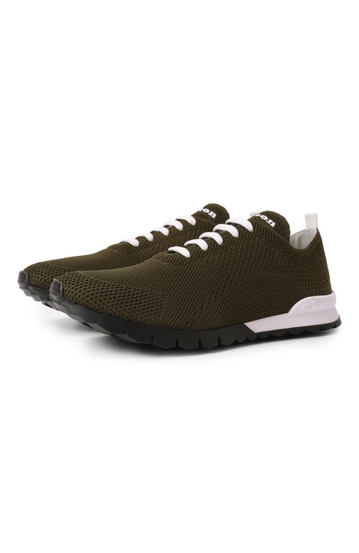 Текстильные кроссовки Kiton USSFITN00809 Хаки USSFITN00809