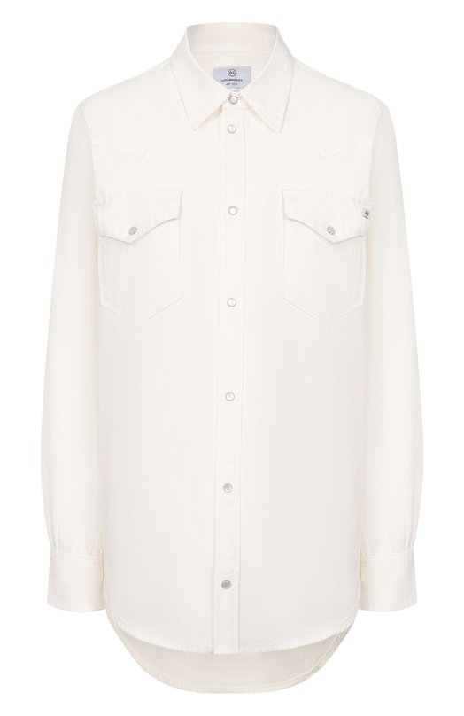 Джинсовая рубашка Nioki AG Adriano Goldschmied W0214-109/NI0KI-SHRUNKEN WESTERN SHIRT Кремовый W0214-109/NI0KI-SHRUNKEN WESTERN SHIRT