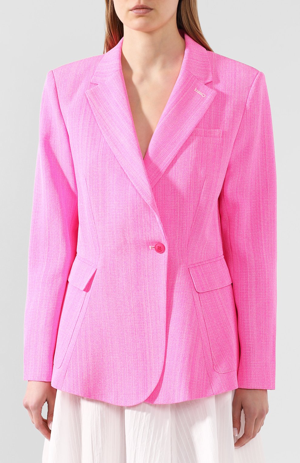 Жакет из смеси шелка и вискозы JACQUEMUS, арт. 201JA04/08450, фото 3
